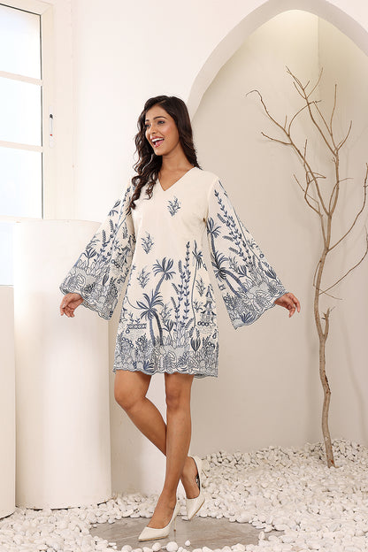 EMBROIDERED TUNIC DRESS