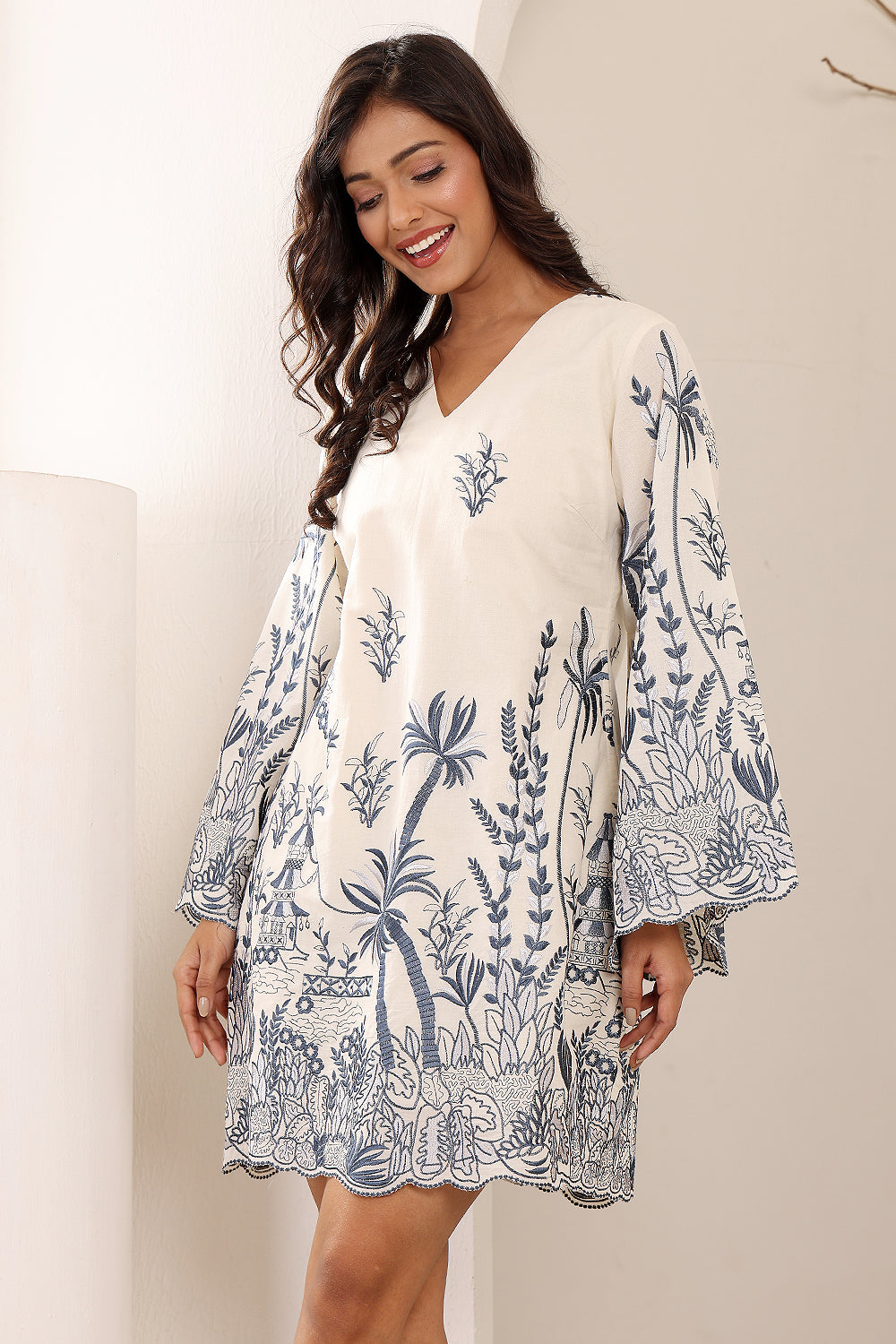 EMBROIDERED TUNIC DRESS