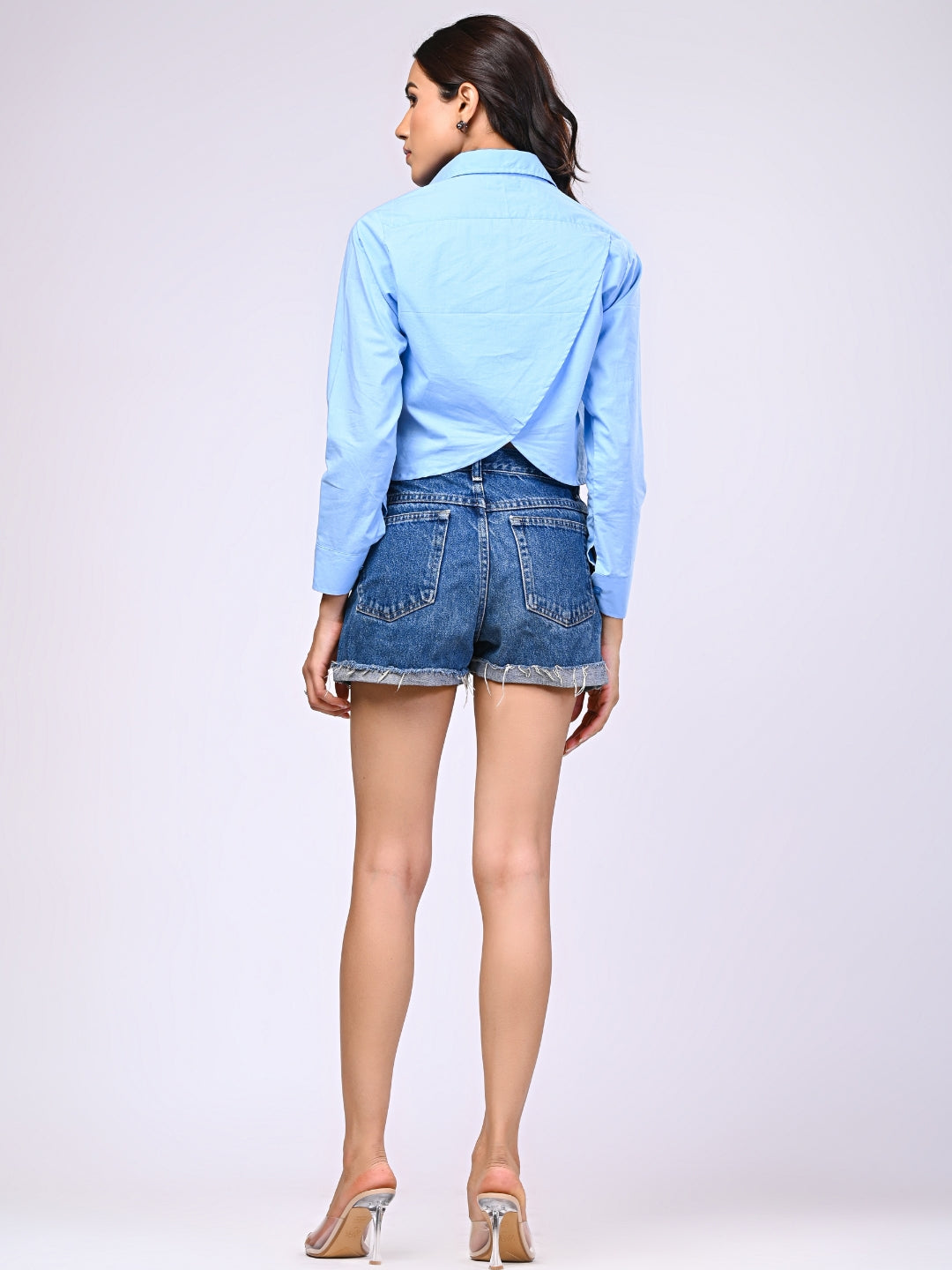 Cotton Poplin Blue Shirt